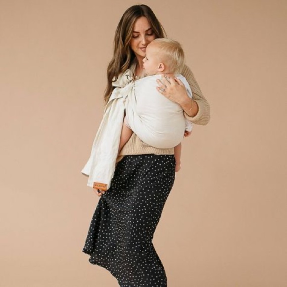 Wildbird Ring Sling Baby Carrier in Sparrow and Rose Gold